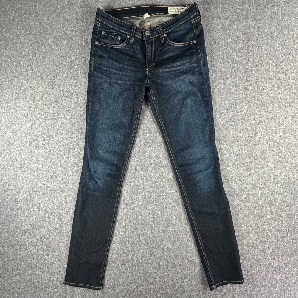Rag & Bone Jeans Womens 28 Skinny Kensington Dark Wash Blue Denim USA Made